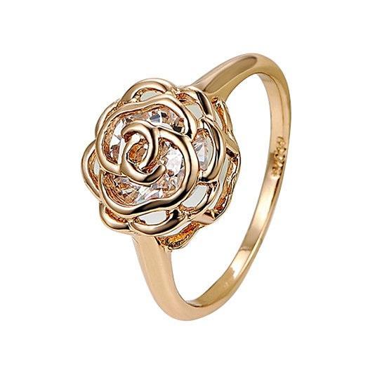 Rings In 18kt Rose Crystals In White Yellow And Rose Gold Plating