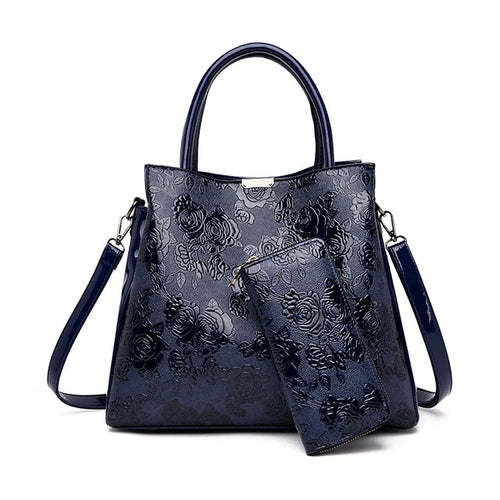 Brand Luxury Handbags Women Bags Designer Rose Print Tote Bag