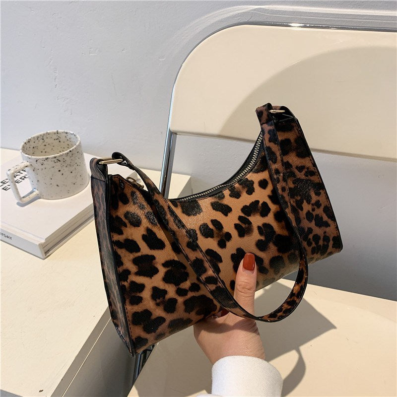 Women Fashion Zebra Print Women Luxury Handbag PU Leather Simple Underarm Shoulder Bags Totes Purse Pouch